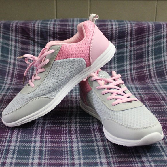 Fahin Fashion Pink and Gray Lightweight Sneakers Women's Size 7.5 - Picture 2 of 6